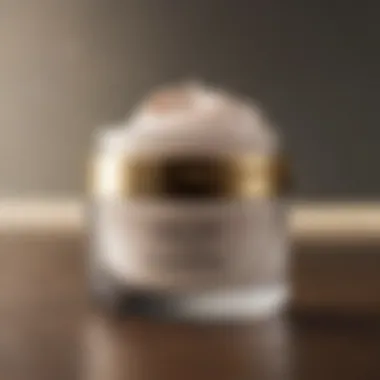 A close-up view of a luxurious wrinkle cream jar