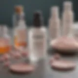 A selection of prescription eczema treatments displayed on a clean surface