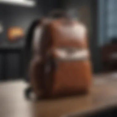 Modern Office Backpack Design A sleek office backpack showcasing modern design and functionality