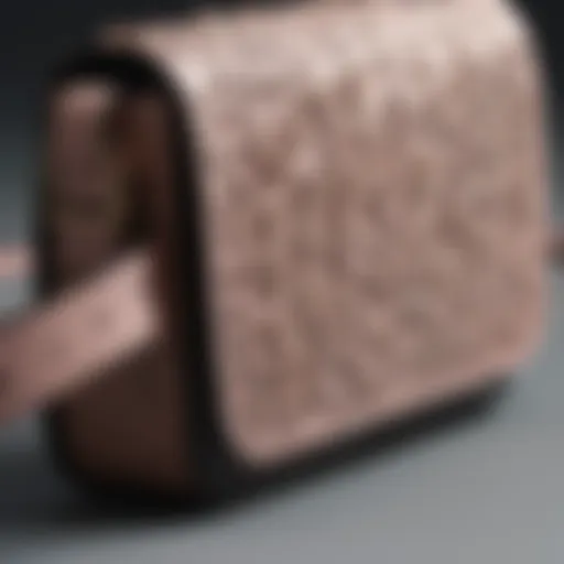 Stylish close-up of a Kate Spade crossbody strap showcasing intricate design details.