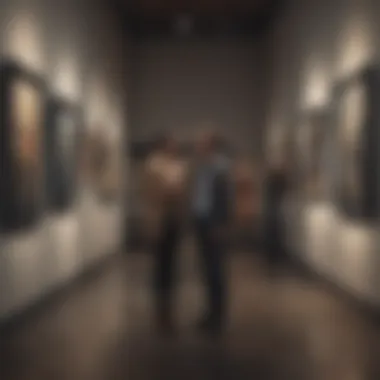 Art Gallery Exploration A couple exploring an art gallery together