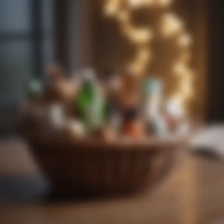 Wellness gift basket promoting relaxation and self-care