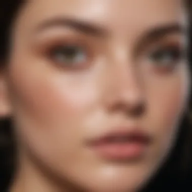 Close-up of skin with a flawless, even complexion