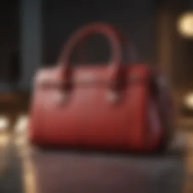 Stylish handbag displayed on a chic surface