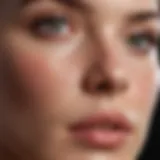 Close-up of healthy skin showing texture