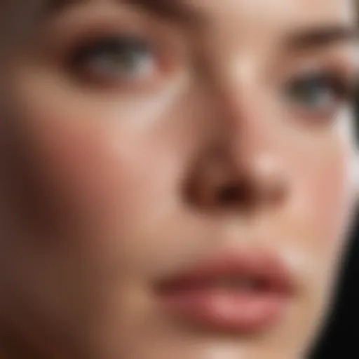 Close-up of healthy skin showing texture