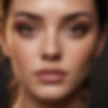 A color palette showcasing different foundation shades.