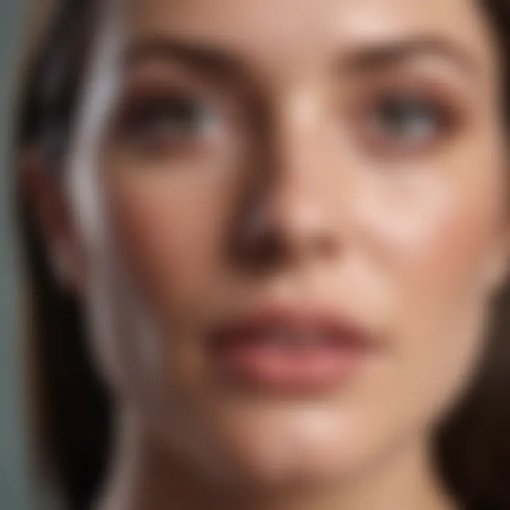 Before and after comparison of skin texture post-dermaplaning
