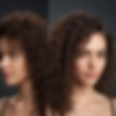Detangler Before and After Before and after results of using a detangler on curly hair