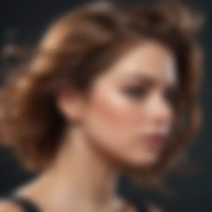 Illustration depicting environmental factors affecting hair health
