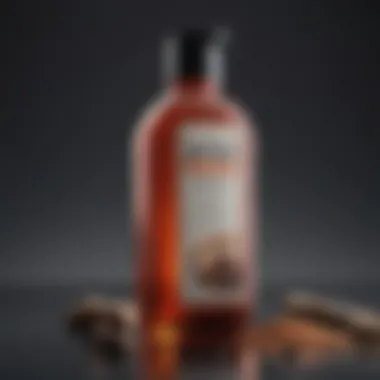 Key Ingredients in Hair Protectants Close-up of a bottle showcasing ingredients list for a heat protectant