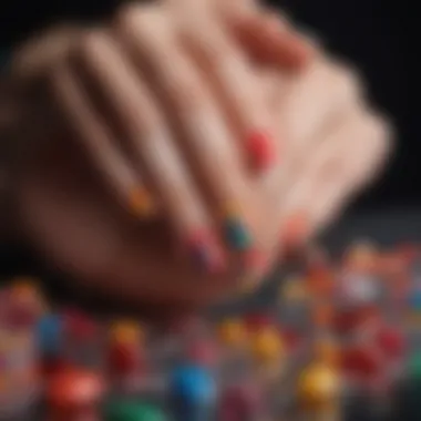 Vibrant Hot Gel Nails Designs Close-up of vibrant hot gel nails showcasing intricate designs and colors