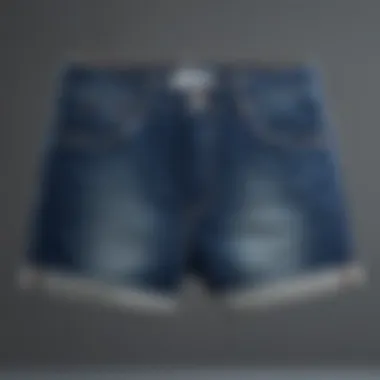Sustainable Relaxed Fit Denim Shorts Eco-friendly relaxed fit denim shorts on display