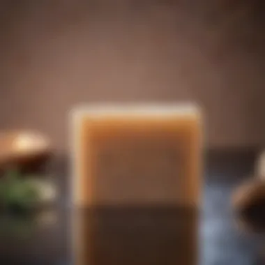 Natural Soap Bar for Acne Treatment A close-up of a soap bar infused with natural ingredients for acne treatment.