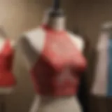 A stylish Abercrombie halter top displayed on a mannequin, showcasing its elegant design.