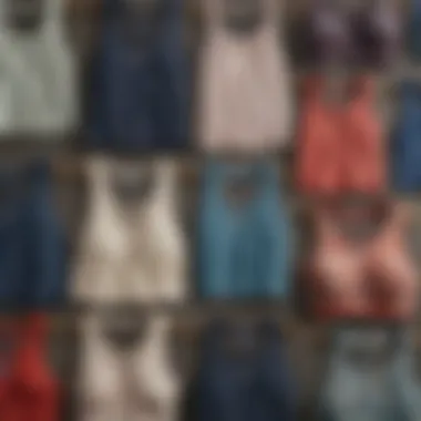 Variety of Abercrombie Halter Tops A collage featuring various Abercrombie halter tops in different colors and patterns.