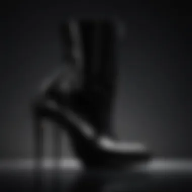 Side view highlighting the silhouette of Alexander McQueen shoes