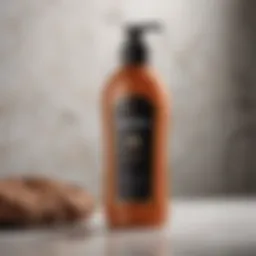 A sleek bottle of waterproof fake tan on a marble surface