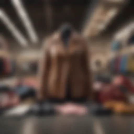A stylish outfit laid out with discount tags