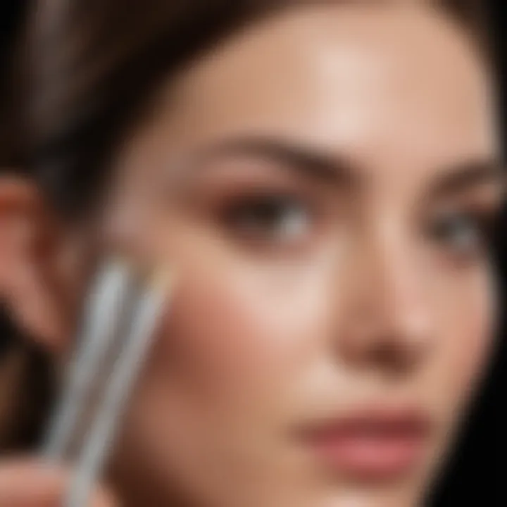 Illustration of eyebrow grooming techniques