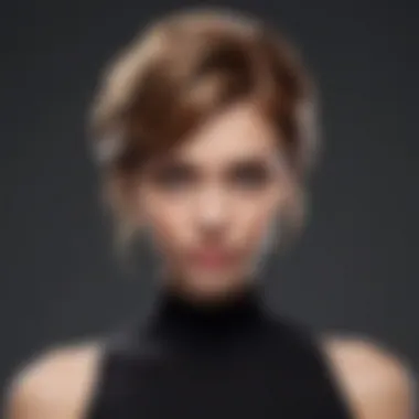 Model showcasing different hairstyles created with hair wax