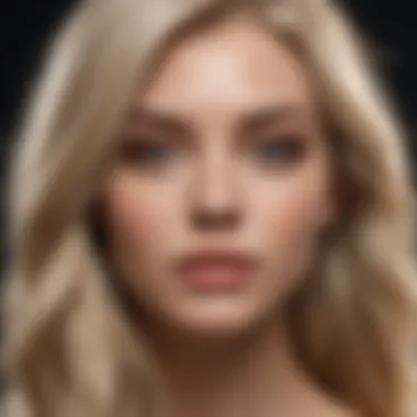 Luxurious Lather on Blonde Highlights A luxurious lather of shampoo on silky blonde hair.