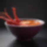 Close-up of vibrant vegan hair dye in a bowl