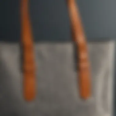 Close-Up on Durable Fabric Durable fabric of a washable work tote highlighted in close-up