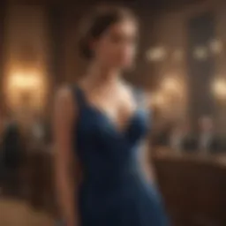 Elegant evening gown suited for a formal wedding