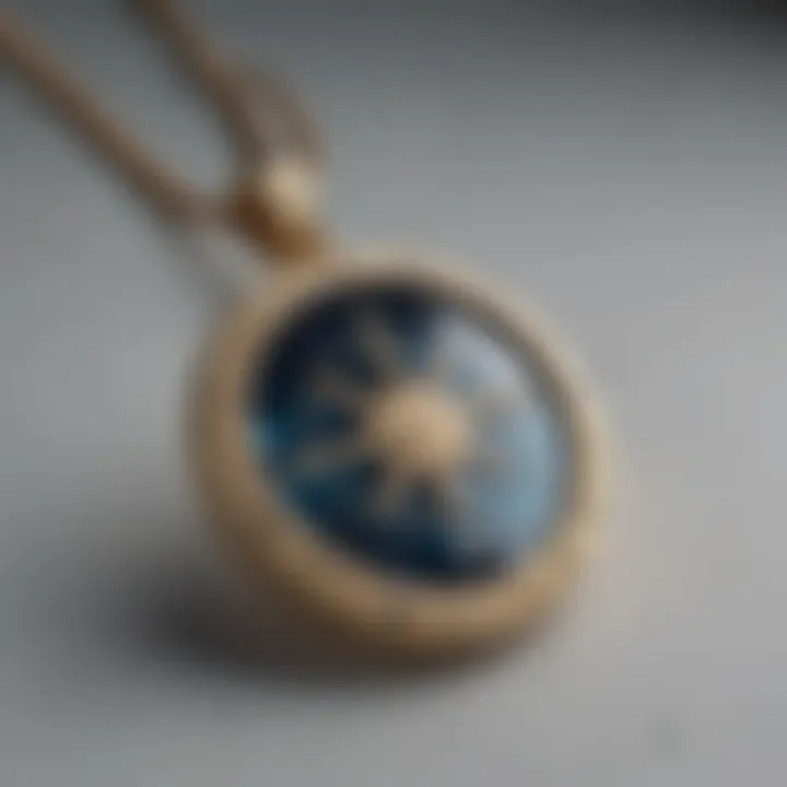 Zodiac sign pendant elegantly worn as a fashion accessory